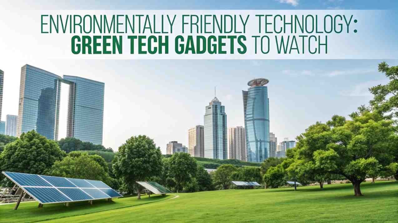 Environmentally Friendly Technology: Green Tech Gadgets to Watch